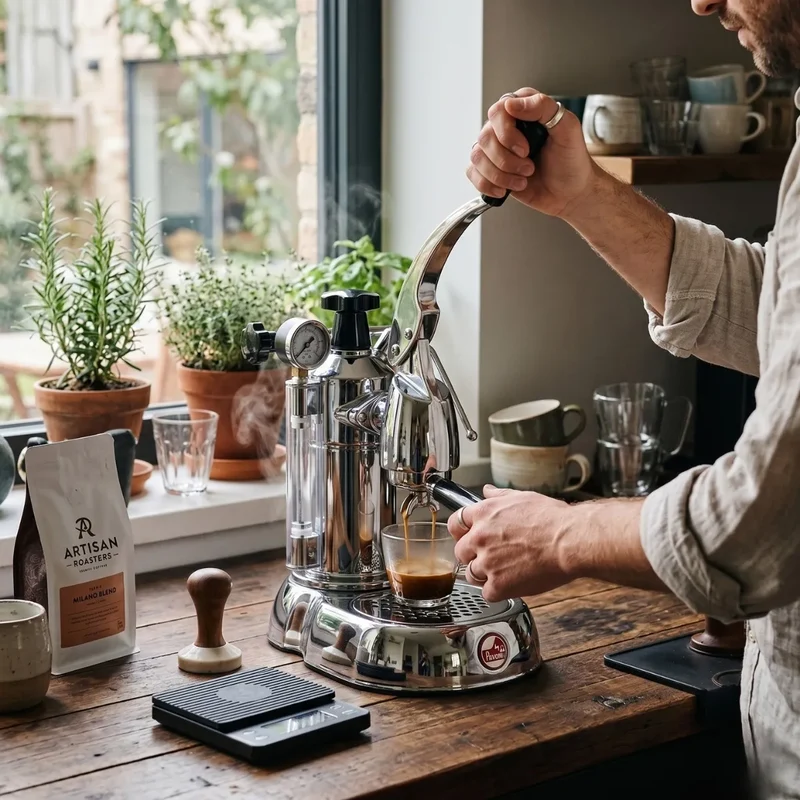 La Pavoni Stradivari Lusso Espresso Machine - 0.8 Litre Boiler, Manual Lever