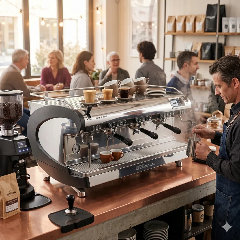 Nuova Simonelli Aurelia Wave Espresso Machine - Volumetric Version, Smart Water Technology