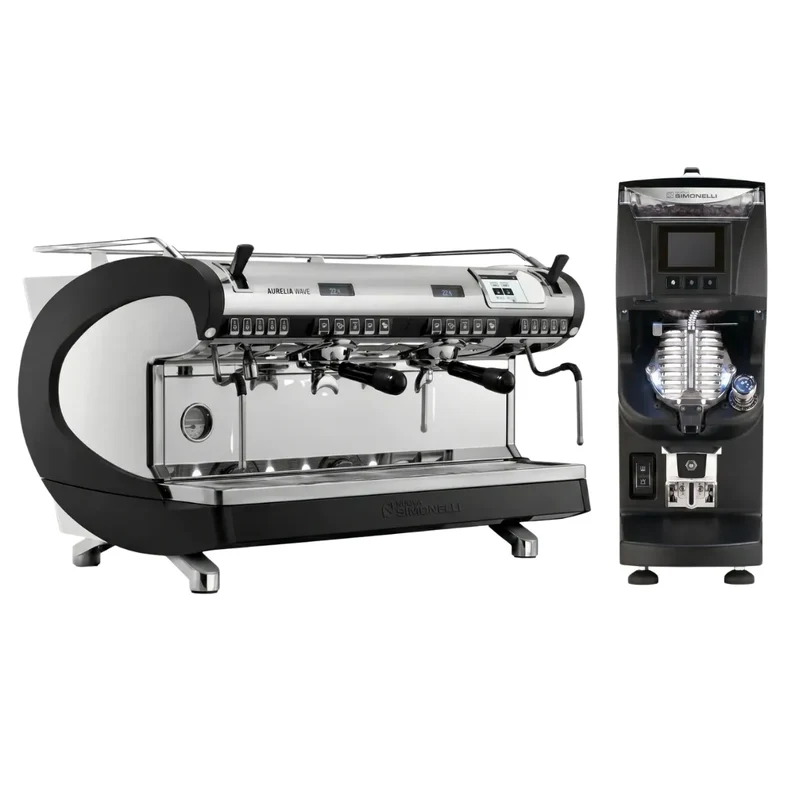 Nuova Simonelli Aurelia Wave VOL Espresso Machine + GX85 Grinder Commercial Bundle Kit