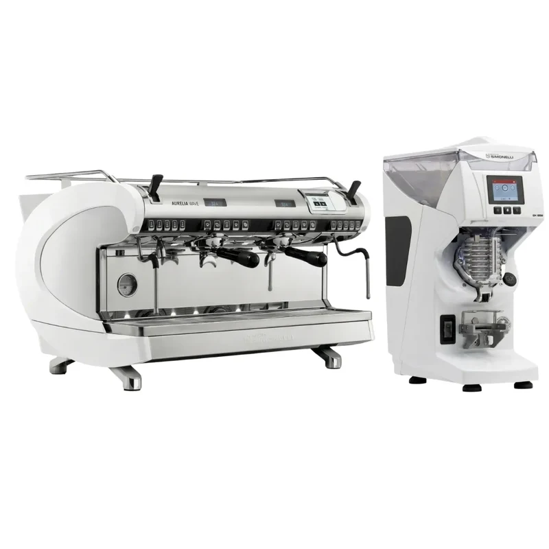 Nuova Simonelli Aurelia Wave VOL Espresso Machine + GX85 Grinder Commercial Bundle Kit