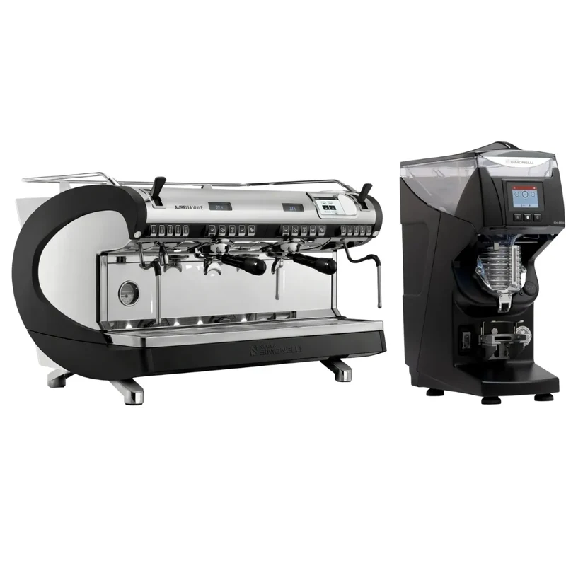 Nuova Simonelli Aurelia Wave VOL Espresso Machine + GX85 Grinder Commercial Bundle Kit
