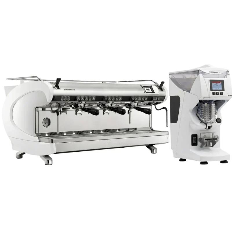 Nuova Simonelli Aurelia Wave VOL Espresso Machine + GX85 Grinder Commercial Bundle Kit