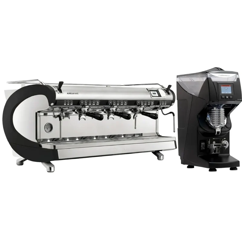 Nuova Simonelli Aurelia Wave VOL Espresso Machine + GX85 Grinder Commercial Bundle Kit