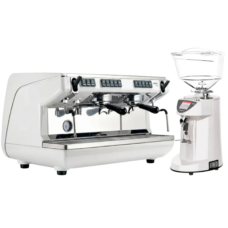 Nuova Simonelli Appia Life Standard Espresso Machine + MDJ Espresso Grinder Commercial Bundle Kit