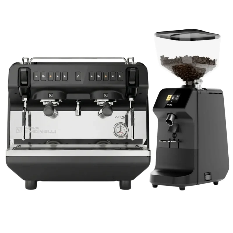 Nuova Simonelli Appia Viva Standard Compact Espresso Machine + Viva Grinder Bundle Kit