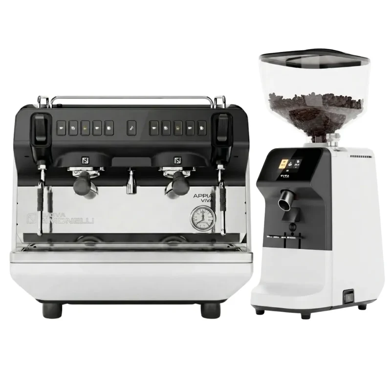 Nuova Simonelli Appia Viva Standard Compact Espresso Machine + Viva Grinder Bundle Kit