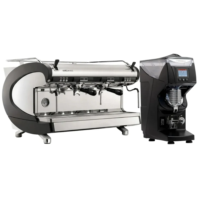 Nuova Simonelli Aurelia Wave Semi-Automatic Espresso Machine + GX85 Series Grinder Commercial Bundle Kit