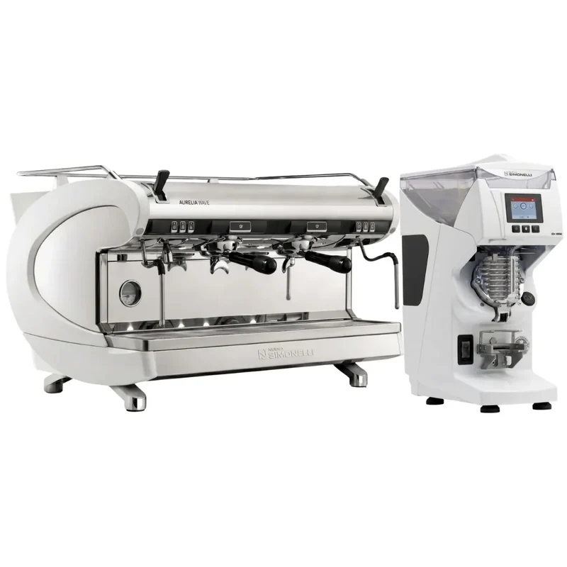 Nuova Simonelli Aurelia Wave Semi-Automatic Espresso Machine + GX85 Series Grinder Commercial Bundle Kit