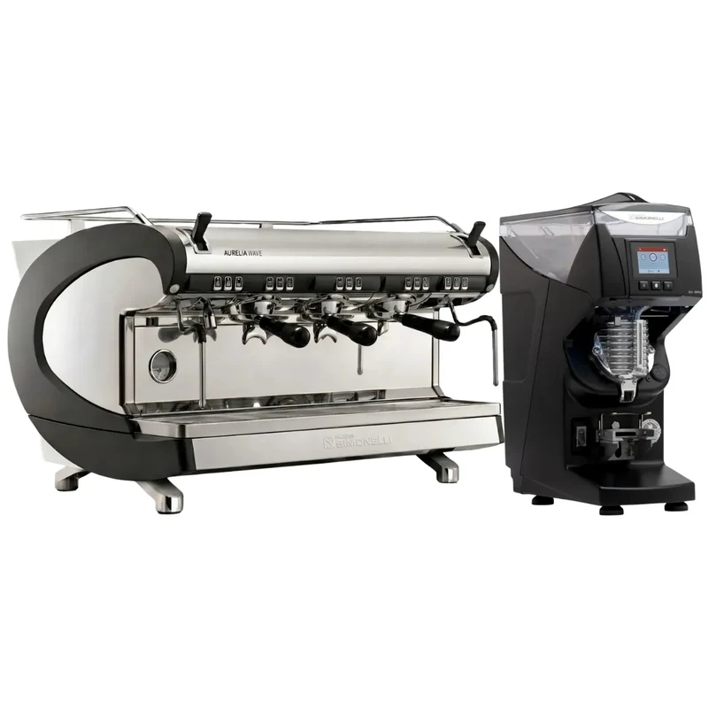 Nuova Simonelli Aurelia Wave Semi-Automatic Espresso Machine + GX85 Series Grinder Commercial Bundle Kit