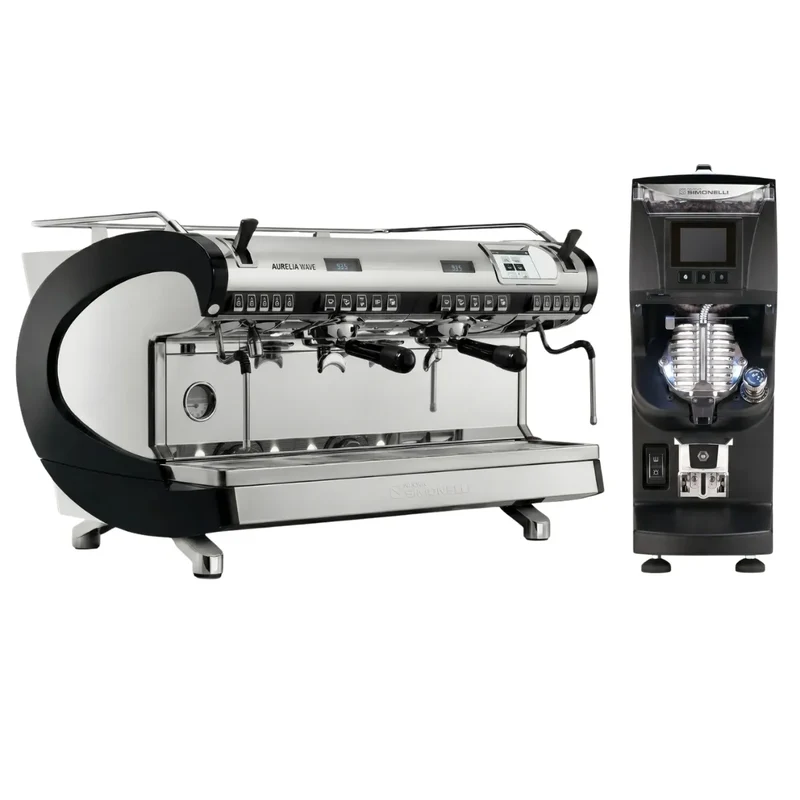 Nuova Simonelli Aurellia Wave T3 Espresso Machine + GX85 Series Grinder Commercial Bundle Kit