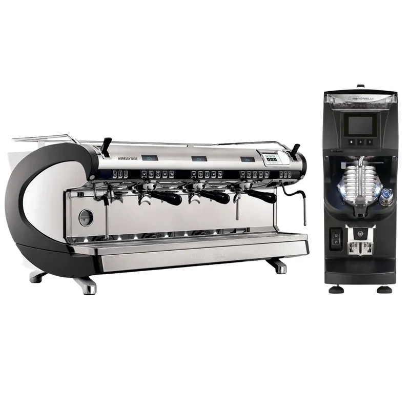 Nuova Simonelli Aurellia Wave T3 Espresso Machine + GX85 Series Grinder Commercial Bundle Kit