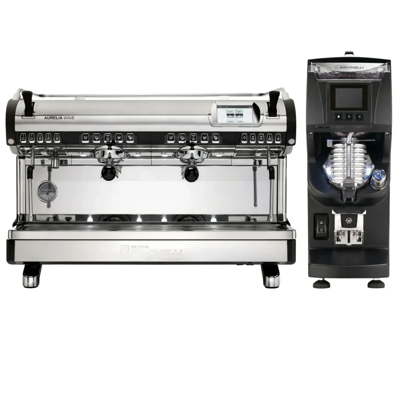 Nuova Simonelli Aurelia Wave Digit Espresso Machine + GX85 Series Grinder Commercial Bundle Kit