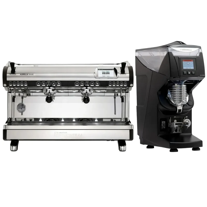 Nuova Simonelli Aurelia Wave Digit Espresso Machine + GX85 Series Grinder Commercial Bundle Kit