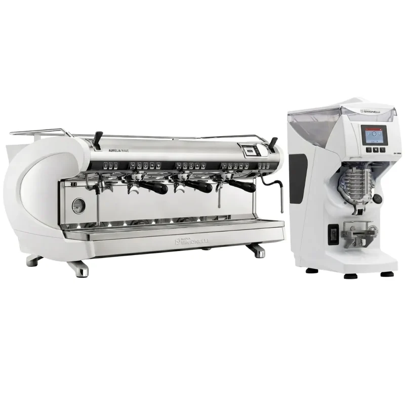Nuova Simonelli Aurelia Wave Digit Espresso Machine + GX85 Series Grinder Commercial Bundle Kit