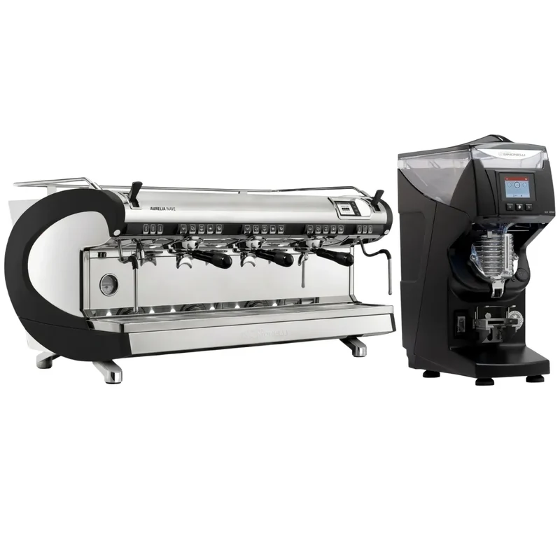 Nuova Simonelli Aurelia Wave Digit Espresso Machine + GX85 Series Grinder Commercial Bundle Kit