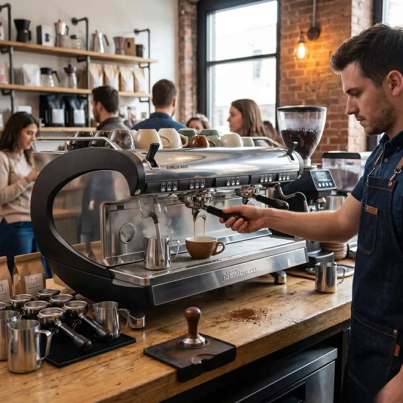 Nuova Simonelli Aurelia Wave Espresso Machine - Semi-Automatic Heat Exchange System