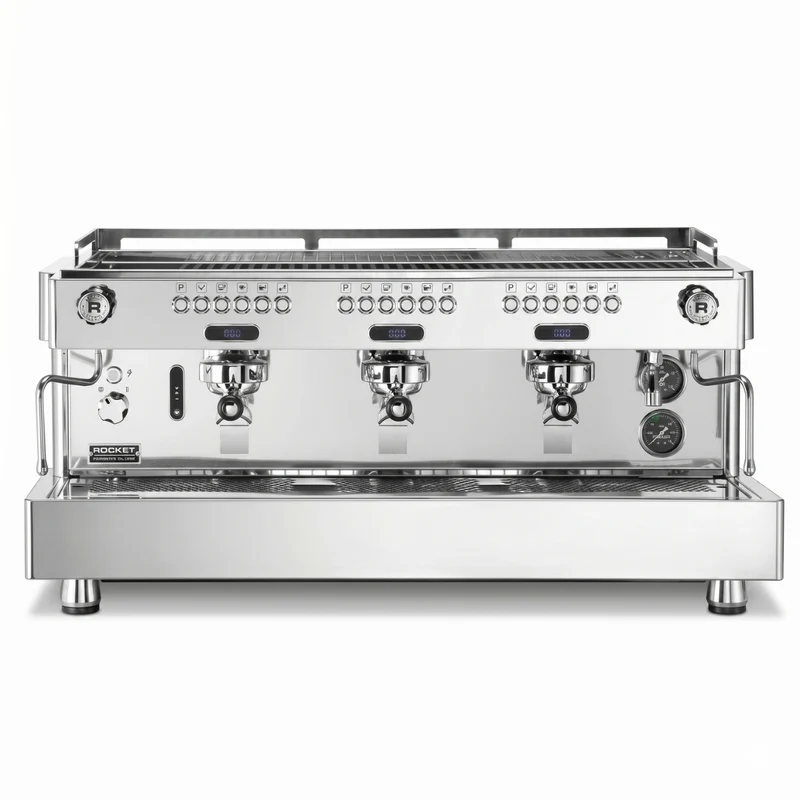 Rocket RE A Timer Espresso Machine - Thermosiphon & Dual Cool-Touch Wands