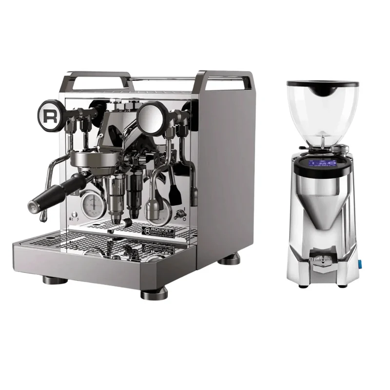 Rocket Mozzafiato R Fast Espresso Machine + Fausto Grinder - Home Bundle Kit