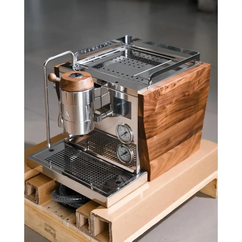 Rocket R Nine One Wooden Espresso Machine + Giannino Grinder - Home Bundle Kit