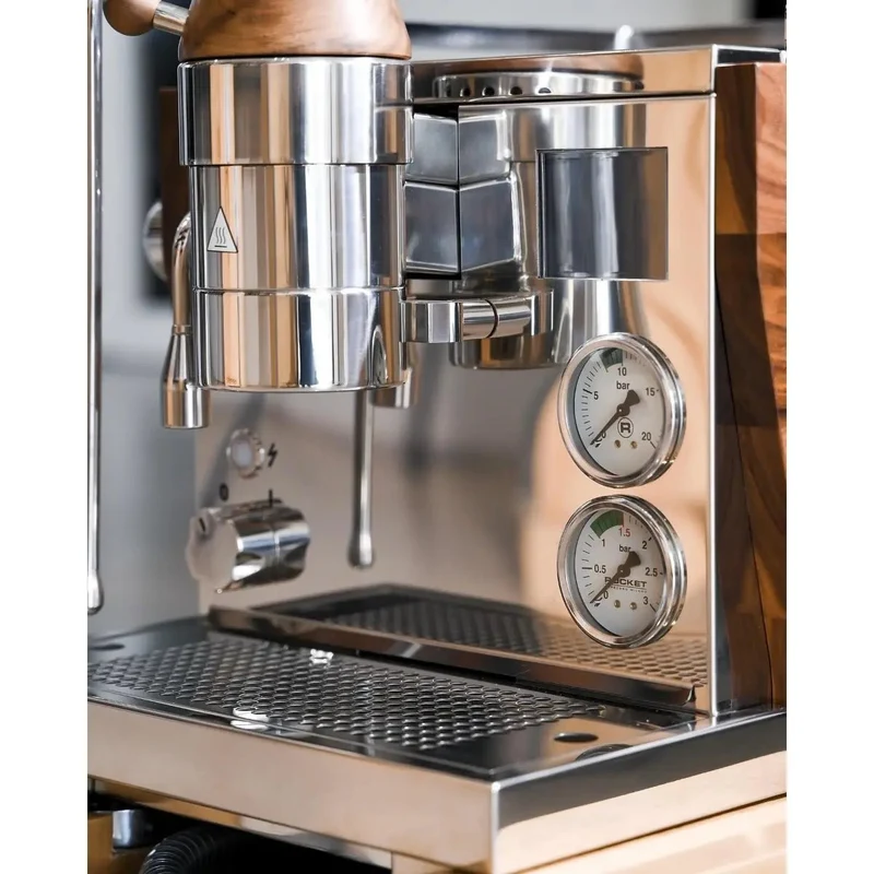 Rocket R Nine One Wooden Espresso Machine + Giannino Grinder - Home Bundle Kit