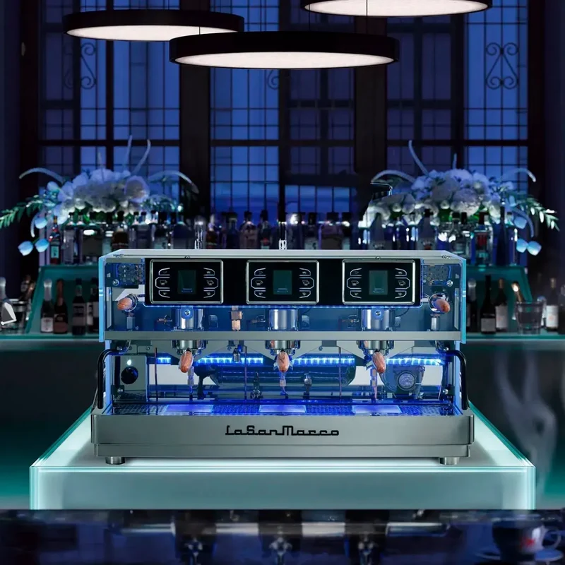 La San Marco LA E Luxury Espresso Machine - Multi Boiler, Fine-Tuning Lever