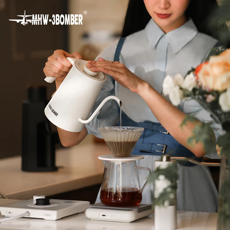 MHW Assassin Electric Coffee Kettle - White