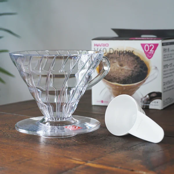 Hario V60 Plastic Coffee Dripper 02 - Transparent