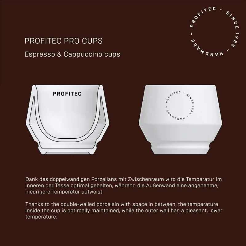 Profitec Espresso kopje met schotel 70 mL