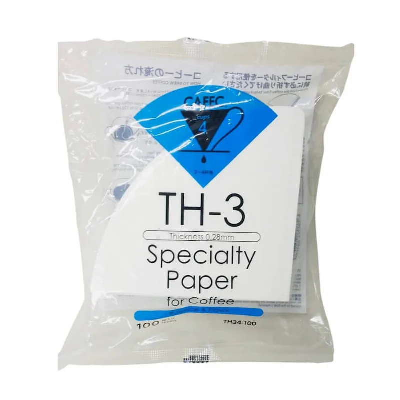 Cafec TH-3 Filterpapier Conisch - Wit 100 Stuks