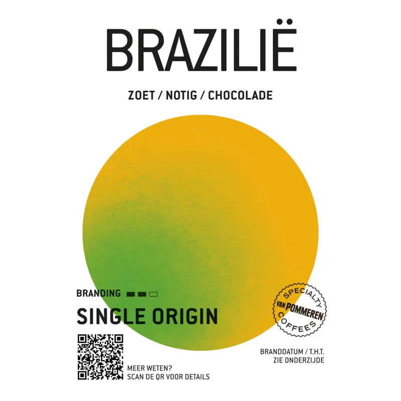 Van Pommeren Brazilië Moka Pergamino Caracolito - Koffiebonen
