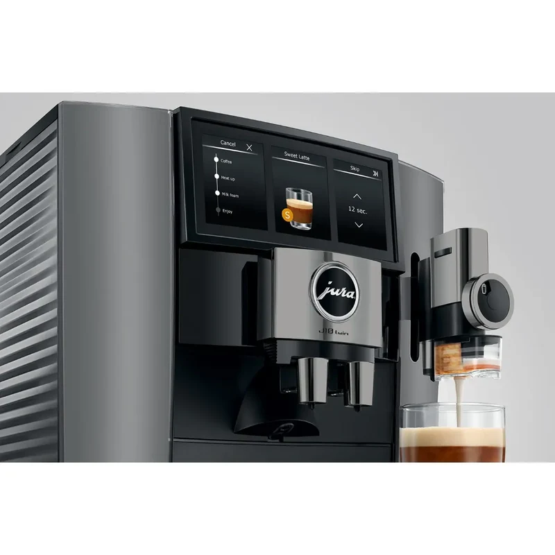 JURA J10 Twin Diamond Automatic Espresso Machine - Onyx - Bean to Cup