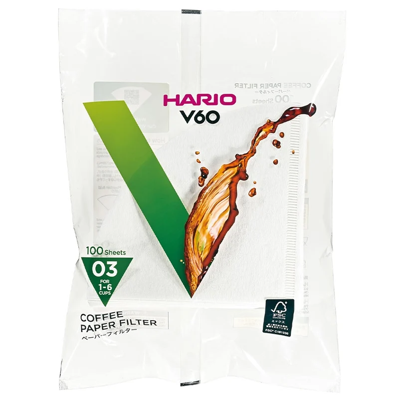 Hario V60 Filterpapier Wit - Japan
