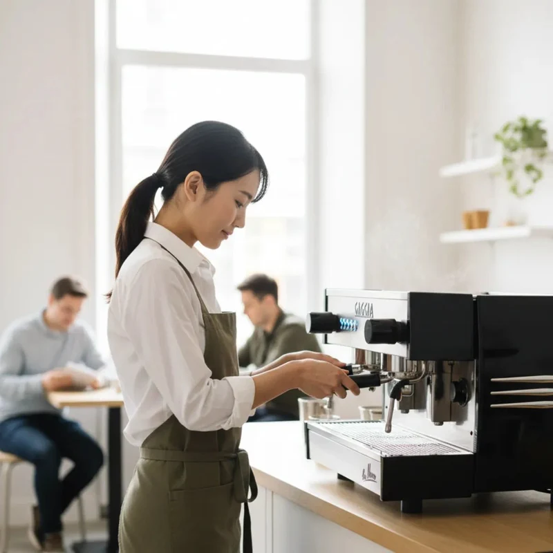 Gaggia Milano La Nera Espresso Machine - with Copper Boiler and Smartia Connect Technology