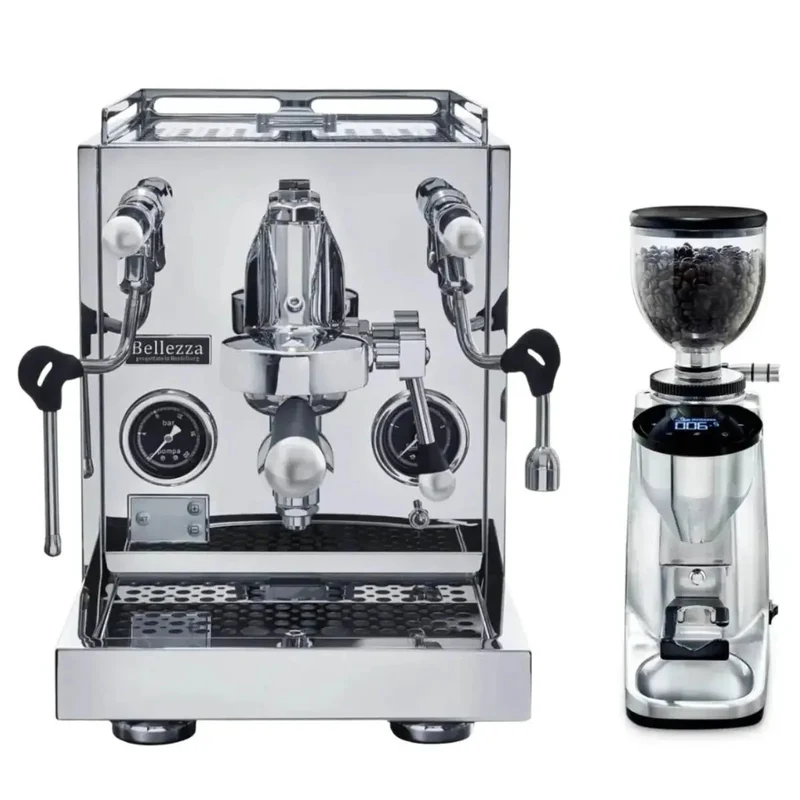 Bellezza Home Espresso Bundle - Inizio V and Inizio V Leva Espresso & Piccola Grinder