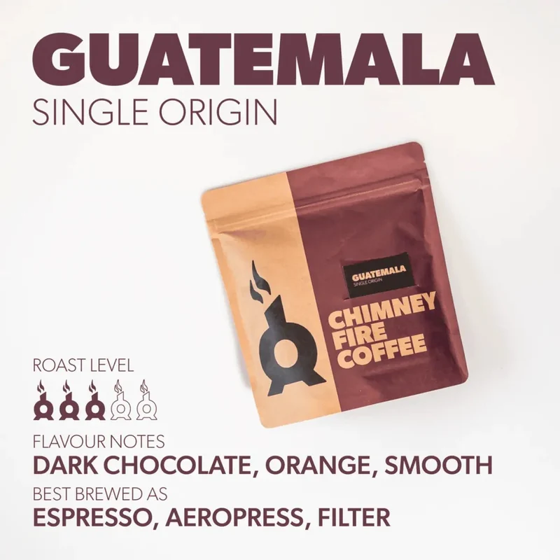 Chimney Fire Guatemala Coffee Beans - Dark Chocolate, Orange, Smooth