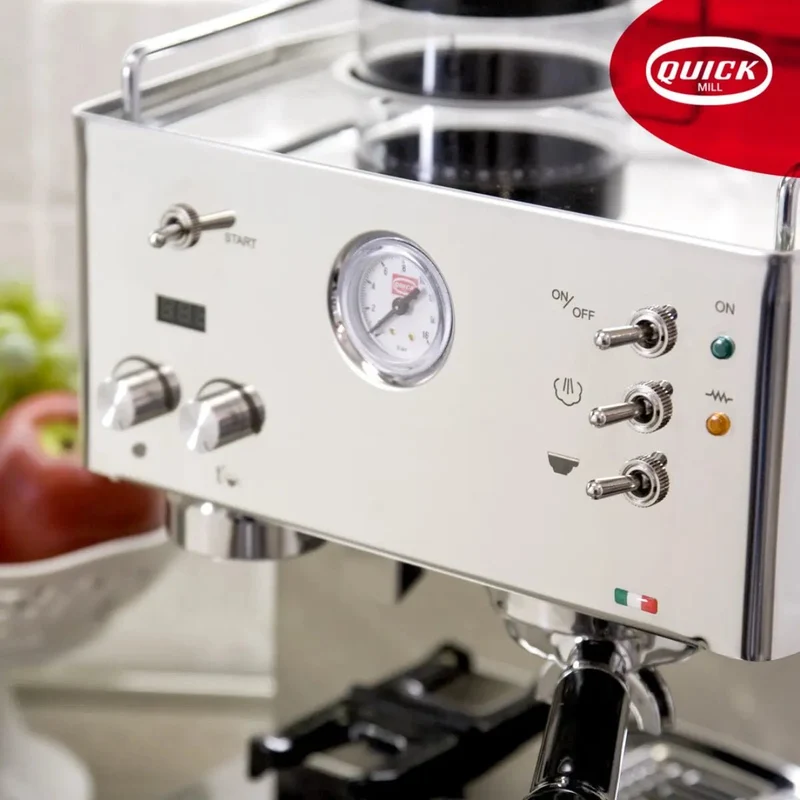 Quick Mill Pegaso Espresso Machine with Integrated Coffee Grinder + PID Function & Coffee Beans