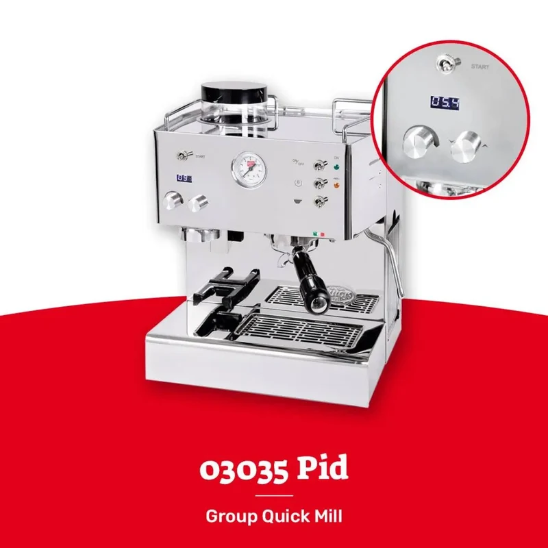 Quick Mill Pegaso Espresso Machine with Integrated Coffee Grinder + PID Function & Coffee Beans