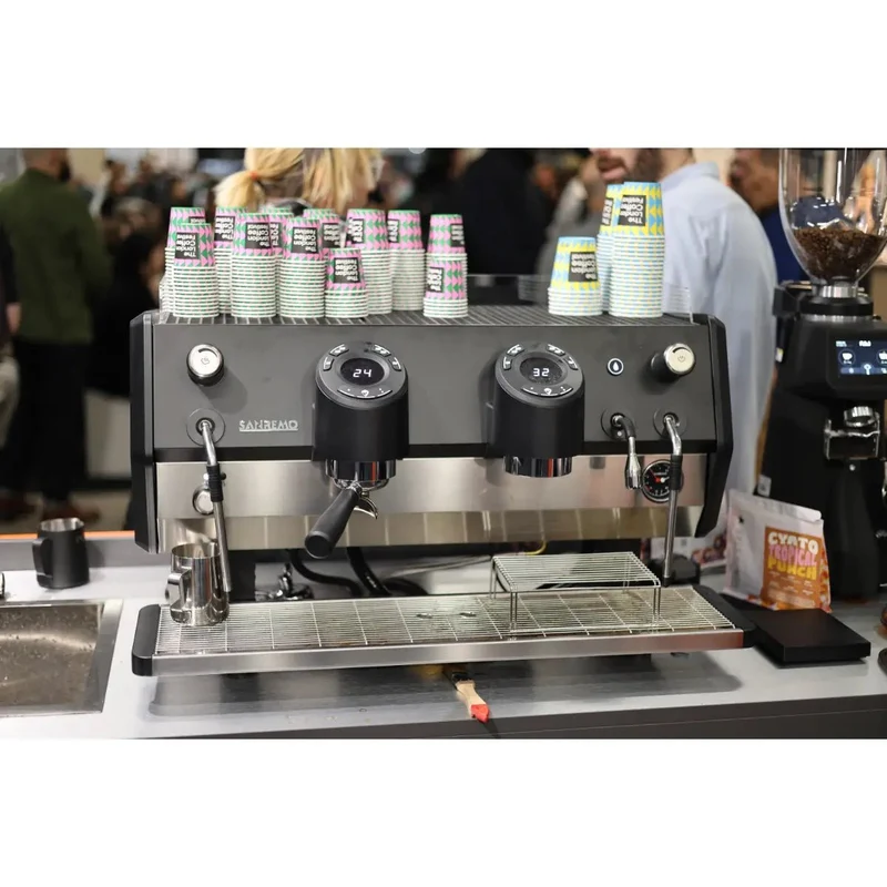 Sanremo D8 Plus 2/3 Group Espresso Machine - LED Lights, Cool Touch Wands & Mixed Hot Water