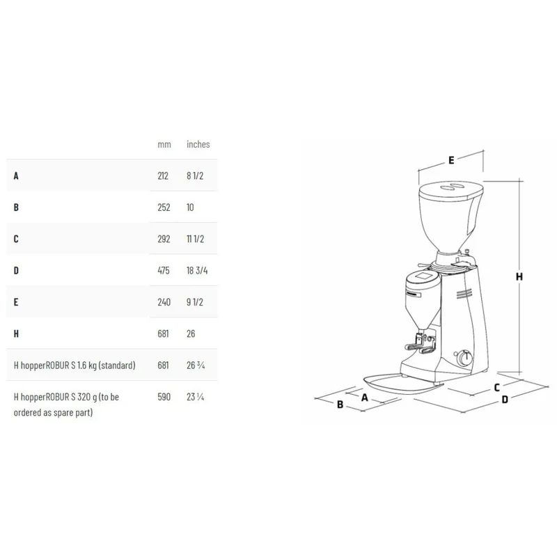 Mazzer Major V Electronic Coffee Grinder - 83mm Burrs - On Demand