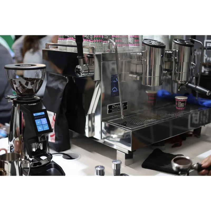 Rocket RE Doppia 2 Group Espresso Machine + Bentwood H75 Grinder - Commercial Bundle Kit