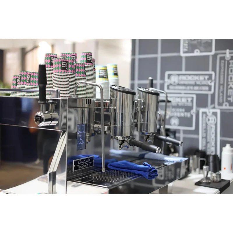 Rocket RE Doppia 2 Group Espresso Machine + Bentwood H75 Grinder - Commercial Bundle Kit