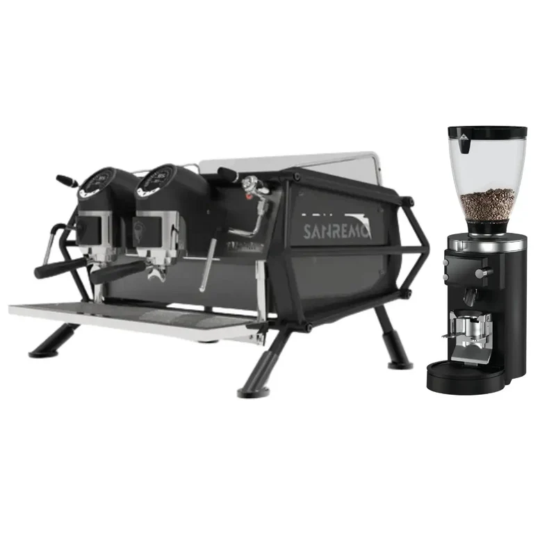 Sanremo Cafe Racer 2 Group + Mahlkonig E80s Grind by Weight Grinder - Commercial Bundle Kit