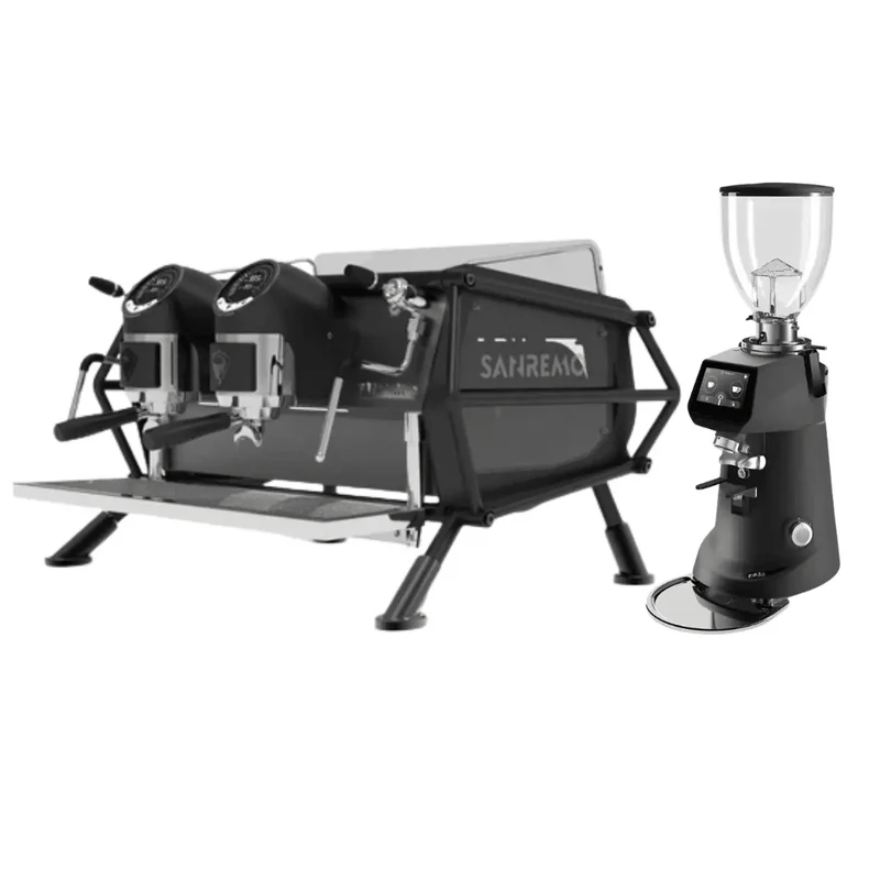 Sanremo Cafe Racer 2 Group + SR83 E Pro Grinder Commercial Bundle Kit