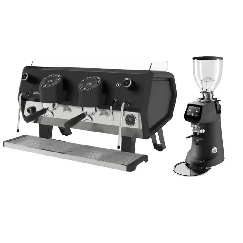 Sanremo D8 Plus 2 Group + SR64 EVO Pro Sense (Grind by Weight) Commercial Bundle Kit