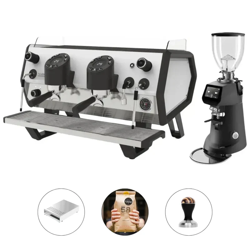 Sanremo D8 Plus 2 Group + SR64 EVO Pro Sense (Grind by Weight) Commercial Bundle Kit