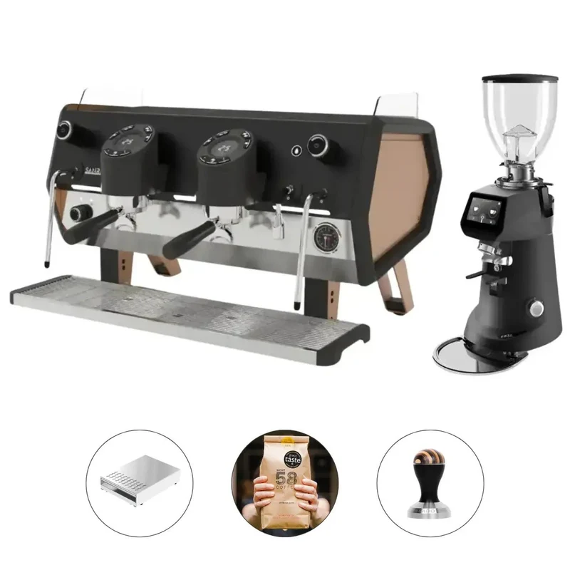 Sanremo D8 Plus 2 Group + SR64 EVO Pro Sense (Grind by Weight) Commercial Bundle Kit