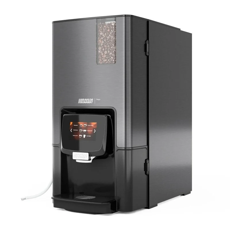 Bravilor Sego 12L Fresh Milk Bean to Cup Coffee & Espresso Machine + 2 x Instant Canisters