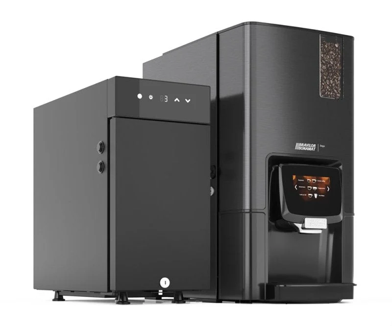 Bravilor Sego 12L Fresh Milk Bean to Cup Coffee & Espresso Machine + 2 x Instant Canisters