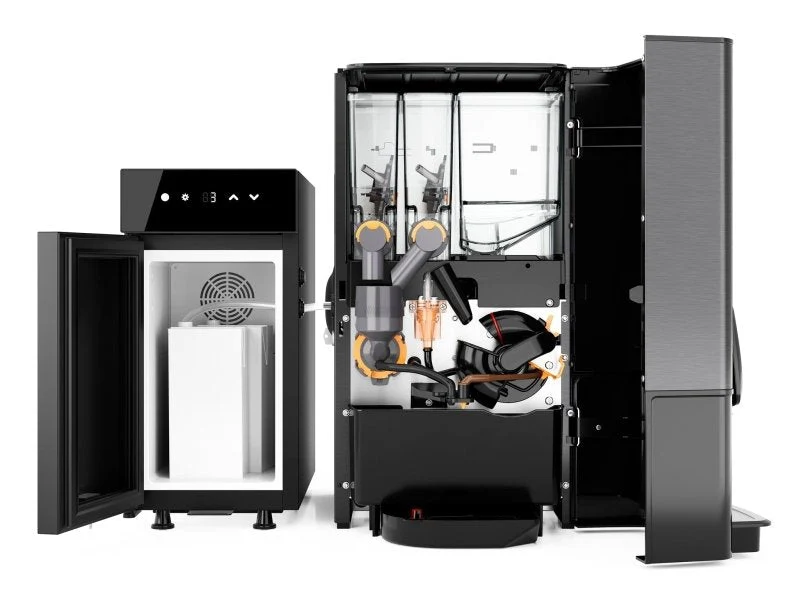 Bravilor Sego 12L Fresh Milk Bean to Cup Coffee & Espresso Machine + 2 x Instant Canisters