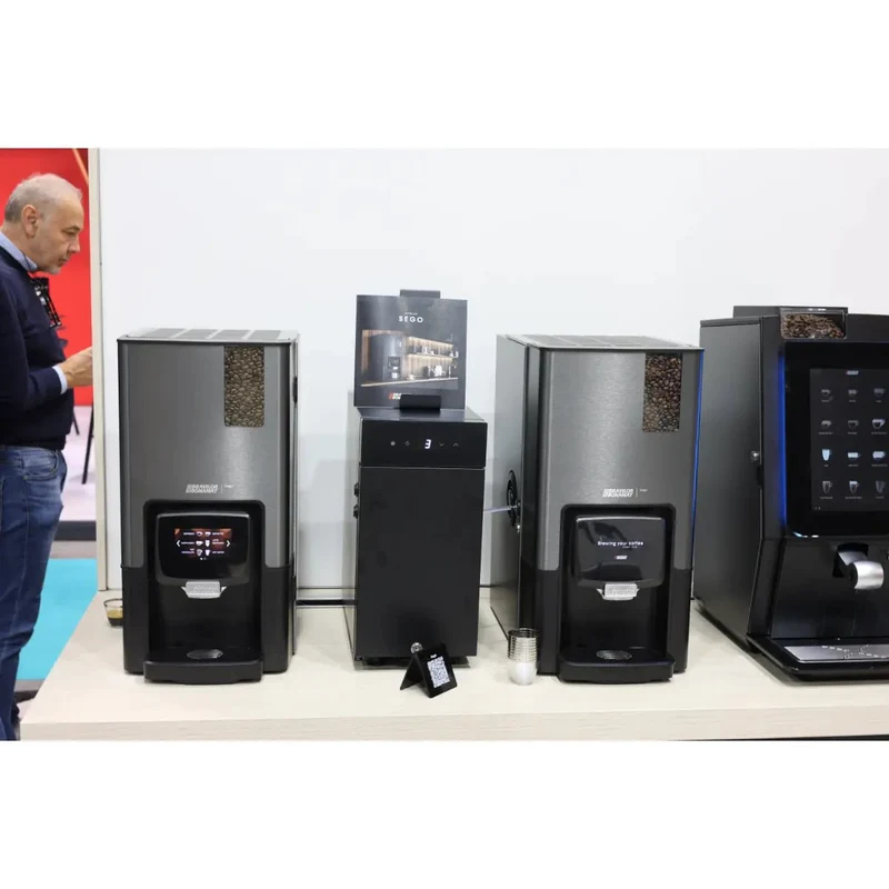 Bravilor Sego 12L Fresh Milk Bean to Cup Coffee & Espresso Machine + 2 x Instant Canisters